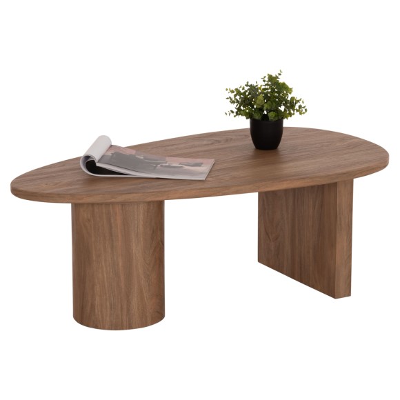 ΤΡΑΠΕΖΙ ΣΑΛΟΝΙΟΥ ΟΒΑΛ FB918327 MDF ΣΕ SONAMA ΧΡΩΜΑ 110x60x40Υεκ