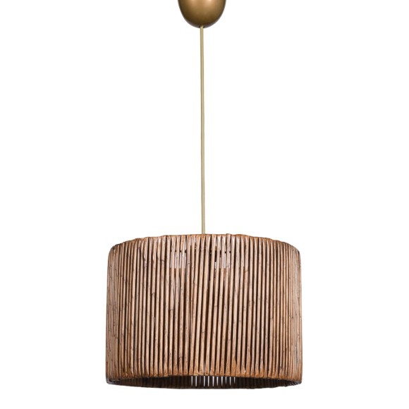 ΦΩΤΙΣΤΙΚΟ ΟΡΟΦΗΣ ΕΣΩΤΕΡΙΚΟΥ ΧΩΡΟΥ ΚΡΕΜΑΣΤΟ FB97368 ΑΠΟ ΞΥΛΟ ΚΑΙ BAMBOO ΚΑΡΥΔΙ 30x30x70Υ εκ.