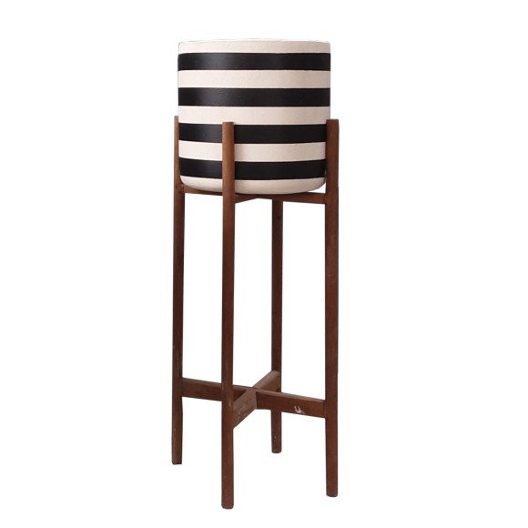 ΓΛΑΣΤΡΑ-ΚΑΣΠΟ ΕΣΩΤ.ΧΩΡΟΥ FB94683L FIBER CEMENT ΛΕΥΚΟ/ΜΑΥΡΟ--ΒΑΣΗ TEAK Φ35x45Υεκ