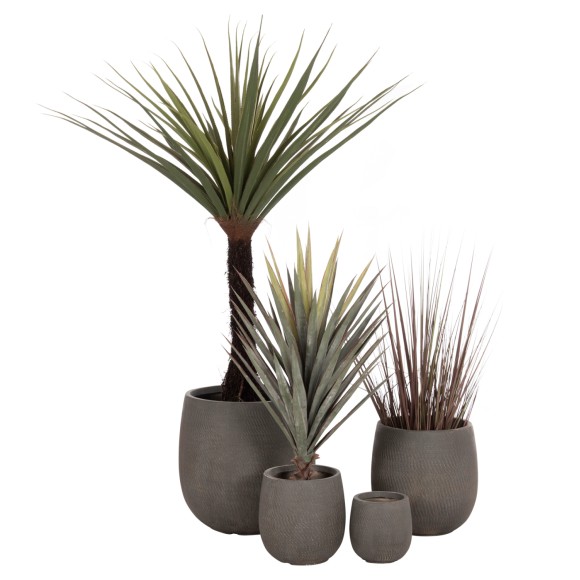 ΣΕΤ 4ΤΜΧ ΓΛΑΣΤΡΕΣ ΣΤΡΟΓΓΥΛΕΣ FB94726 FIBERCLAY ΓΚΡΙΖΟΠΡΑΣΙΝΟ Φ52x55Υεκ