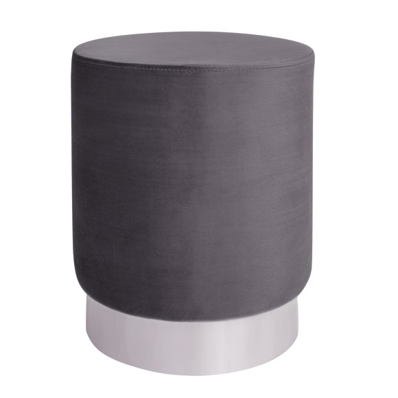 ΣΚΑΜΠΟ ΓΚΡΙ ΒΕΛΟΥΔΟ ΜΕ ΑΣΗΜΕΝΙΑ ΒΑΣΗ FB98408.01 Φ35x43Υ εκ.