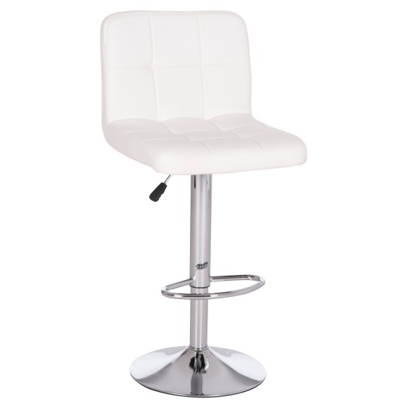 ΣΚΑΜΠΟ ΜΠΑΡ ΠΕΡΙΣΤΡΕΦΟΜΕΝΟ FB9202.22 ΛΕΥΚΟ PU--ΜΕΤΑΛΛΟ ΧΡΩΜΙΟ 44x52x109Υεκ. - 2τμχ