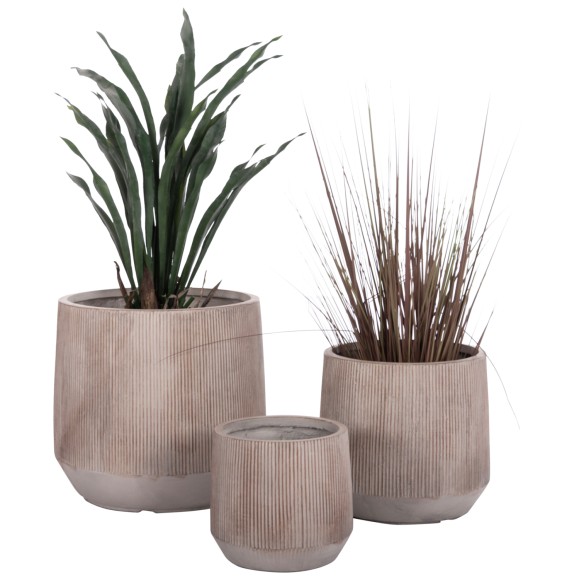 ΣΕΤ 3ΤΜΧ ΓΛΑΣΤΡΕΣ ΣΤΡΟΓΓΥΛΕΣ FB94724 FIBERCLAY-ΧΡΩΜΑ CEMENT Φ55x55Υεκ