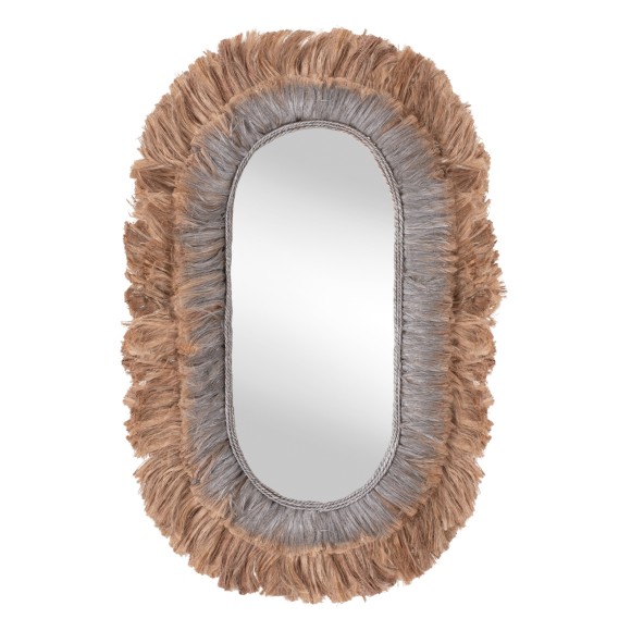 ΚΑΘΡΕΠΤΗΣ ΤΟΙΧΟΥ ΟΒΑΛ ΑΠΟ ΙΝΕΣ ΑΜΠΑΚΑ ΣΕ ΧΡΩΜΑ ΦΥΣΙΚΟ & ΑΣΗΜΙ 90x5x140Yεκ.FB97738