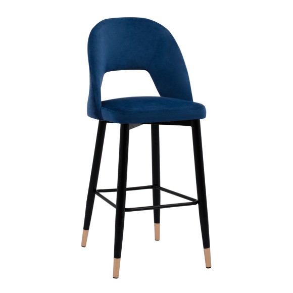 ΣΚΑΜΠΟ ΜΠΑΡ FB98526.08 ΒΕΛΟΥΔΟ ΜΠΛΕ ΜΕ ΜΕΤΑΛΛΙΚΟ ΣΚΕΛΕΤΟ 50x51x111Υ εκ.