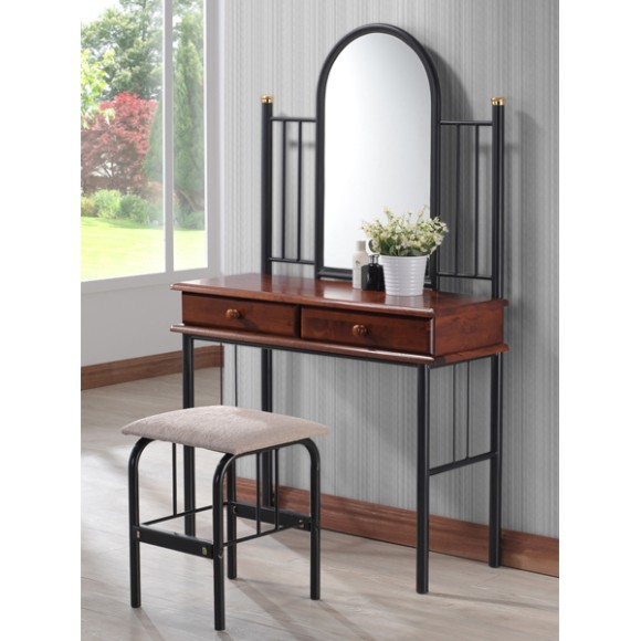 ΤΟΥΑΛΕΤΑ ΜΕ ΣΚΑΜΠΩ ΚΑΙ ΚΑΘΡΕΠΤΗ ΜΕΤΑΛΛΟ & ΞΥΛΟ 33x90x148Y εκ.FB9308