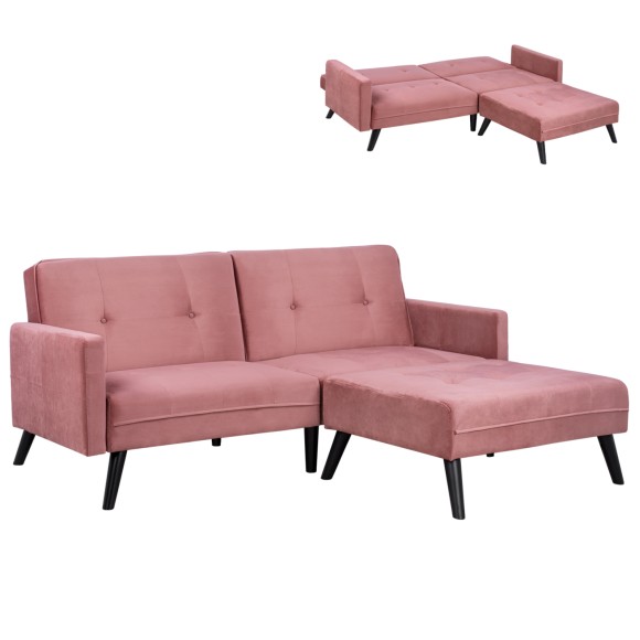 ΚΑΝΑΠΕΣ ΓΩΝΙΑ ΚΡΕΒΑΤΙ ΒΕΛΟΥΔΟ ΣΑΠΙΟ ΜΗΛΟ ΜΕ ΥΠΟΠΟΔΙΟ 211X158X83Y εκ.FB93151.02