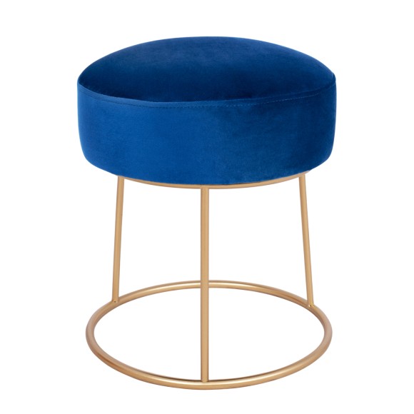 ΣΚΑΜΠΟ FB98411.08 ΜΠΛΕ ΒΕΛΟΥΔΟ ΜΕ ΧΡΥΣΗ ΒΑΣΗ Φ36x38Υ εκ.