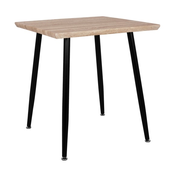 ΤΡΑΠΕΖΙ ΤΡΑΠΕΖΑΡΙΑΣ FB98335.01, 70Χ70X76.5, SONOMA, ΜΑΥΡΑ ΠΟΔΙΑ