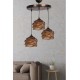 ΦΩΤΙΣΤΙΚΟ ΟΡΟΦΗΣ ΕΣΩΤΕΡΙΚΟΥ ΧΩΡΟΥ ΚΡΕΜΑΣΤΟ 3ΦΩΤΟ ΞΥΛΟ BAMBOO ΚΑΡΥΔΙ FB97479 23x15εκ.