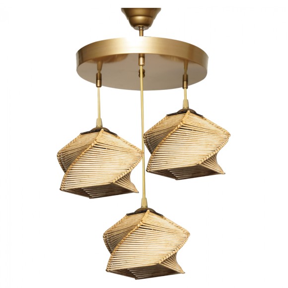 ΦΩΤΙΣΤΙΚΟ ΟΡΟΦΗΣ ΕΣΩΤΕΡΙΚΟΥ ΧΩΡΟΥ ΣΕ ΦΥΣΙΚΟ ΧΡΩΜΑ FB97493.02  35x35x85 εκ.