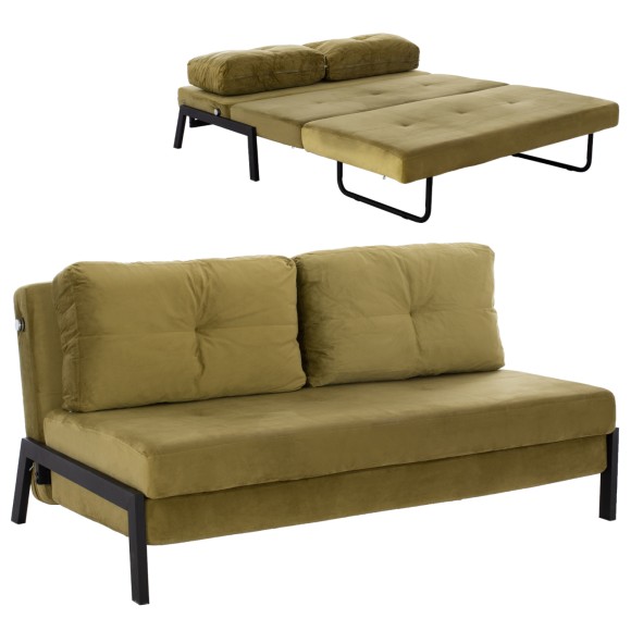 ΚΑΝΑΠΕΣ ΚΡΕΒΑΤΙ ΒΕΛΟΥΔΟ ΛΑΔΙ 2½ ΘΕΣΙΟΣ FB93079.13 150x87x79 εκ.