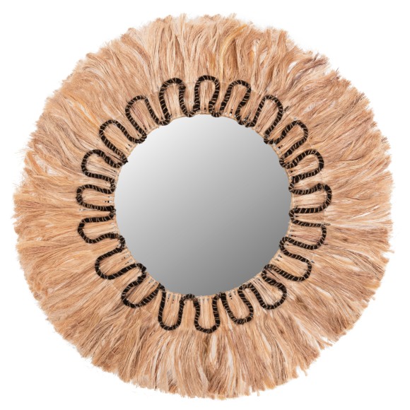 ΚΑΘΡΕΠΤΗΣ ΣΤΡΟΓΓΥΛΟΣ ΜΕ ΠΛΑΙΣΙΟ ΙΝΕΣ ΑΜΠΑΚΑ ΧΡΩΜΑ ΦΥΣΙΚΟ ΜΑΥΡΟ Φ100εκ.FB97749