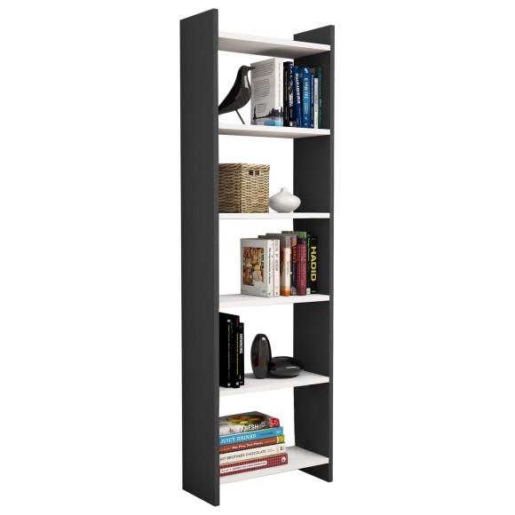 ΒΙΒΛΙΟΘΗΚΗ FB99226.13 ΜΕΛΑΜΙΝΗΣ ΓΚΡΙ-ΛΕΥΚΟ 48,5x22x160Υεκ.