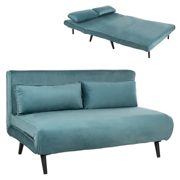 ΚΑΝΑΠΕΣ ΚΡΕΒΑΤΙ 2 ΑΤΟΜΩΝ FB93077.15 ΒΕΛΟΥΔΟ ΜΕΝΤΑ 140x80x77Yεκ.