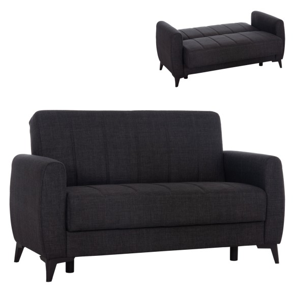 ΚΑΝΑΠΕΣ ΚΡΕΒΑΤΙ ΜΕ ΑΠΟΘ.ΧΩΡΟ ΔΙΘΕΣΙΟΣ FB93293.01 ΓΚΡΙ ΥΦΑΣΜΑ 144x75x84Υεκ.