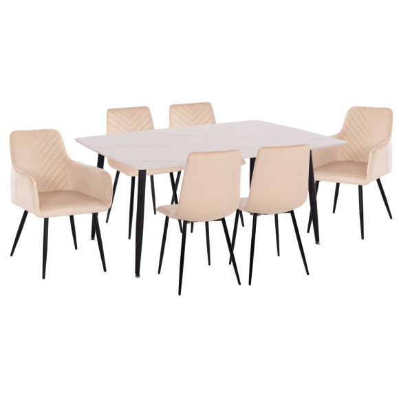 ΣΕΤ ΤΡΑΠΕΖΑΡΙΑΣ 7ΤΜΧ RAVEN FB921070.01 ΚΕΡΑΜΙΚΟ TOP--4 ΚΑΡΕΚΛΕΣ & 2 ΠΟΛΥΘΡΟΝΕΣ ΕΚΡΟΥ