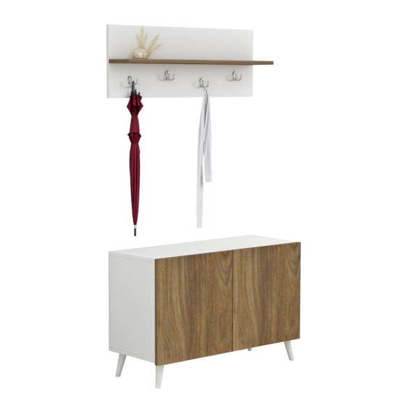 ΕΠΙΠΛΟ ΕΙΣΟΔΟΥ FB98876.11 ΜΕΛΑΜΙΝΗ ΣΕ ΦΥΣΙΚΟ-ΛΕΥΚΟ 80x31,3x41,5Yεκ