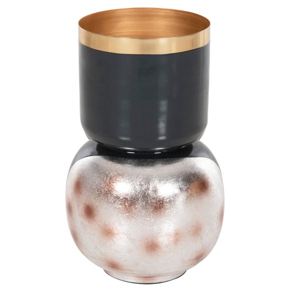 ΕΠΙΤΡΑΠΕΖΙΟ ΔΙΑΚΟΣΜΗΤΙΚΟ BAZO FB94233.05 ΜΕΤΑΛΛΟ ΜΠΛΕ ΑΝΘΡΑΚΙ-ΑΣΗΜΙ Φ21x37,5Υ