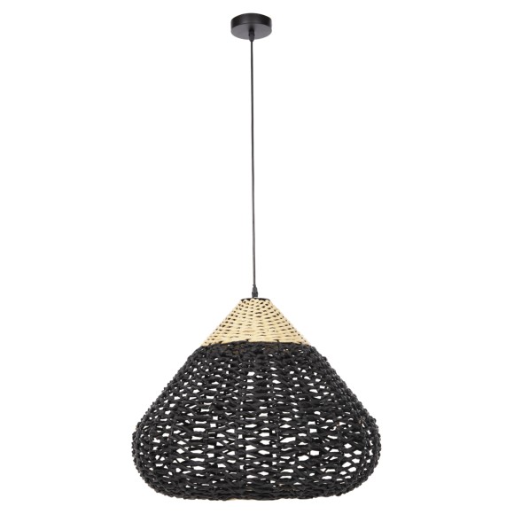 ΦΩΤΙΣΤΙΚΟ ΟΡΟΦΗΣ ΚΡΕΜΑΣΤΟ FB94346 ΑΠΟ PAPER ROPE ΜΠΕΖ ΚΑΙ ΜΑΥΡΟ Φ55,5x44Υεκ.