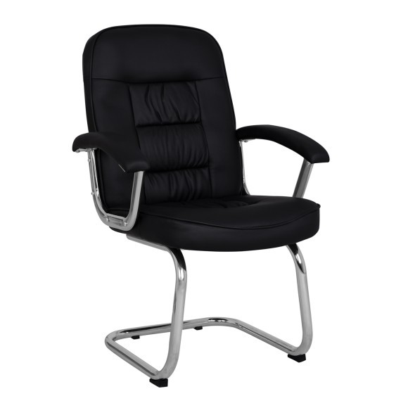 ΚΑΡΕΚΛΑ ΕΠΙΣΚΕΠΤΗ FB91114 ΜΕ ΜΑΥΡΟ PU ΜΕ ΒΑΣΗ ΧΡΩΜΙΟΥ 61.5x62x98 cm. - 2τμχ