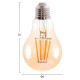 ΛΑΜΠΤΗΡΑΣ FB94045 LED FILAMENT 8W E27 3000K GOLD DIMMABLE