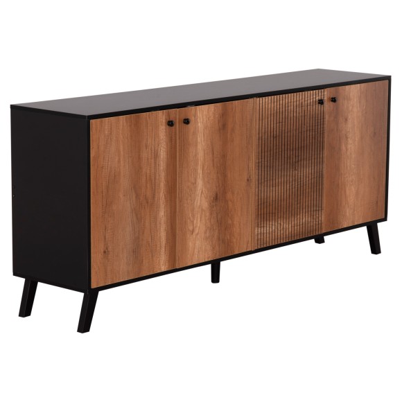 ΜΠΟΥΦΕΣ ΜΕΛΑΜΙΝΗΣ FB99446.11 ΜΑΥΡΟ-ΦΥΣΙΚΟ 180x40x78.6Υεκ.