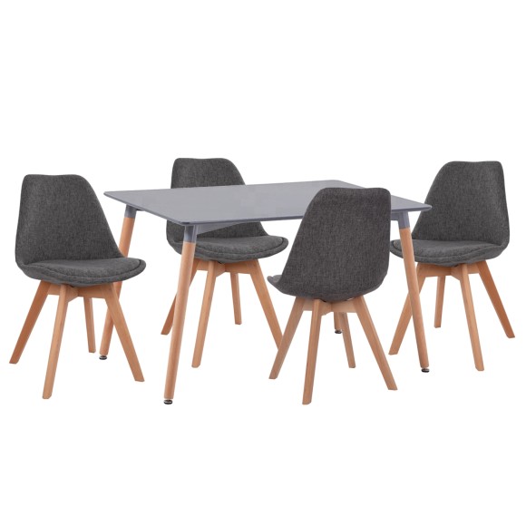 ΣΕΤ ΤΡΑΠΕΖΑΡΙΑΣ 5ΤΜΧ FB921177 MDF TOP ΣΕ ΓΚΡΙ--ΥΦΑΣΜΑ ΣΕ ΓΚΡΙ