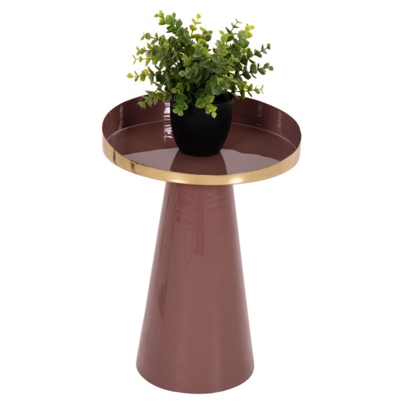 ΤΡΑΠΕΖΙ ΒΟΗΘΗΤΙΚΟ FB94250.06 ΜΕΤΑΛΛΟ ΣΕ ΚΑΦΕΚΟΚΚΙΝΟ-ΧΡΥΣΟ Φ30,5x39-42Υ εκ.