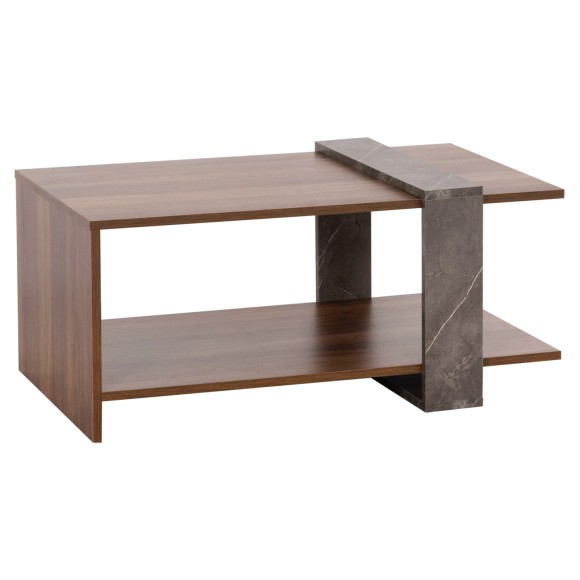 ΤΡΑΠΕΖΙ ΣΑΛΟΝΙΟΥ FB98950.13 ΜΕΛΑΜΙΝΗ ΣΕ ΦΥΣΙΚΟ-ΓΚΡΙ ΠΕΤΡΑ 80Χ50Χ35Υ εκ.