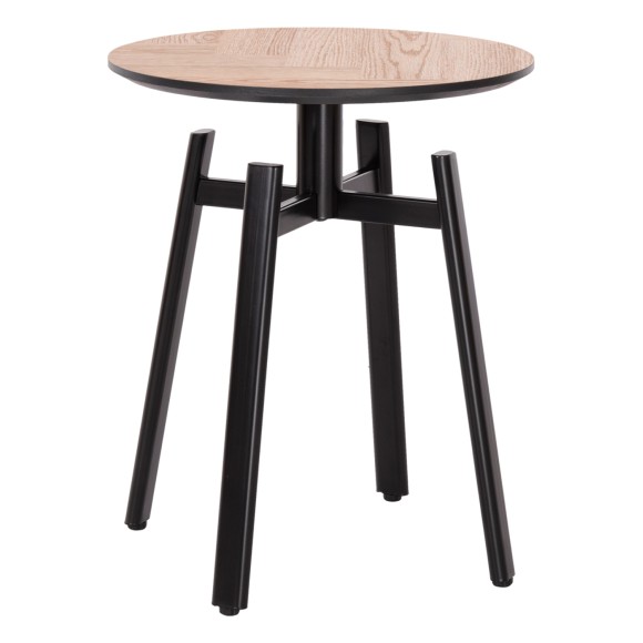 ΒΟΗΘΗΤΙΚΟ ΤΡΑΠΕΖΑΚΙ FB918036.03 ΜΕΤΑΛΛΙΚΑ ΠΟΔΙΑ ΜΑΥΡΑ-MDF TOP SONAMA Φ45x55,5Υεκ