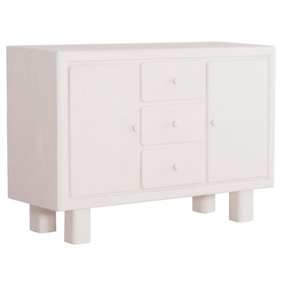 ΜΠΟΥΦΕΣ FB918048 MDF ΣΕ ΥΠΟΛΕΥΚΟ ΧΡΩΜΑ-3 ΣΥΡΤΑΡΙΑ & 2 ΠΟΡΤΕΣ 120x38x80Υεκ.