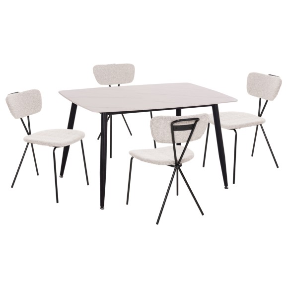 ΣΕΤ ΤΡΑΠΕΖΑΡΙΑΣ 5ΤΜΧ FB921067.01 ΚΕΡΑΜΙΚΟ TOP ΛΕΥΚΟ ΜΑΡΜΑΡΟ--ΜΕΤΑΛΛΟ