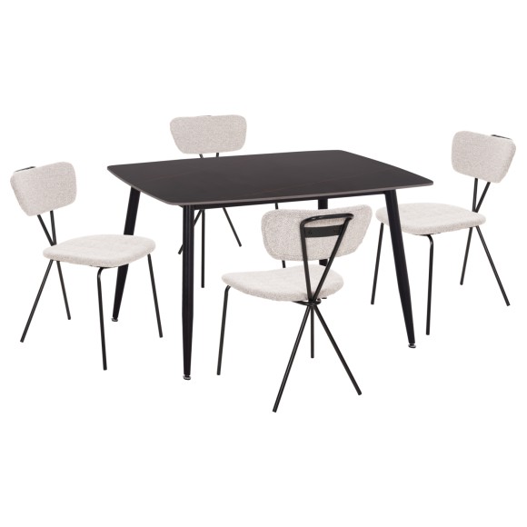 ΣΕΤ ΤΡΑΠΕΖΑΡΙΑΣ 5ΤΜΧ FB921067.02 ΚΕΡΑΜΙΚΟ TOP ΜΑΥΡΟ ΜΑΡΜΑΡΟ--ΜΕΤΑΛΛΟ