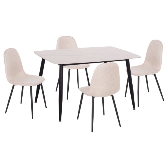 ΣΕΤ ΤΡΑΠΕΖΑΡΙΑΣ 5ΤΜΧ FB921068.01 ΚΕΡΑΜΙΚΟ TOP ΛΕΥΚΟ ΜΑΡΜΑΡΟ--ΜΠΕΖ ΥΦΑΣΜΑ