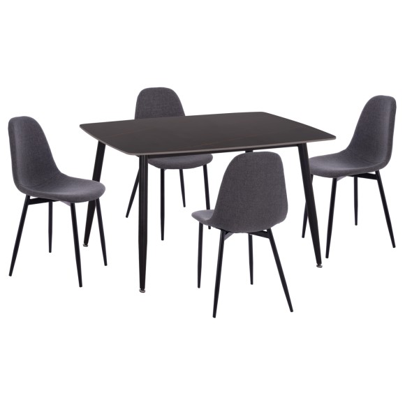 ΣΕΤ ΤΡΑΠΕΖΑΡΙΑΣ 5ΤΜΧ FB921068.02 ΚΕΡΑΜΙΚΟ TOP ΜΑΥΡΟ ΜΑΡΜΑΡΟ--ΓΚΡΙ ΥΦΑΣΜΑ