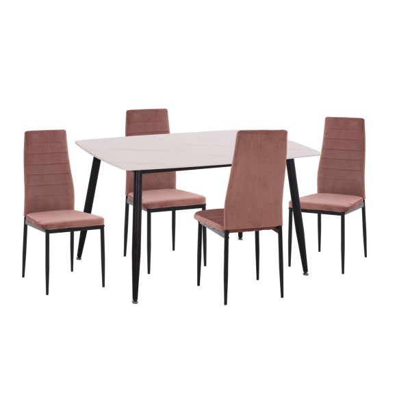 ΣΕΤ ΤΡΑΠΕΖΑΡΙΑΣ 5ΤΜΧ FB921264.01 ΚΕΡΑΜΙΚΟ TOP ΛΕΥΚΟ ΜΑΡΜΑΡΟ--ΒΕΛΟΥΔΟ ΣΑΠΙΟ ΜΗΛΟ