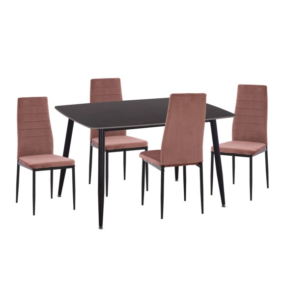 ΣΕΤ ΤΡΑΠΕΖΑΡΙΑΣ 5ΤΜΧ FB921264.02 ΚΕΡΑΜΙΚΟ TOP ΜΑΥΡΟ ΜΑΡΜΑΡΟ--ΒΕΛΟΥΔΟ ΣΑΠΙΟ ΜΗΛΟ