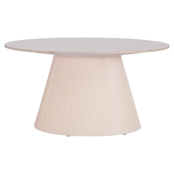 ΤΡΑΠΕΖΙ ΣΑΛΟΝΙΟY FB918022.02 ΚΕΡΑΜΙΚΟ TOP-MDF ΒΑΣΗ-ΚΡΕΜ ΛΕΥΚΟ Φ80x41Υεκ.