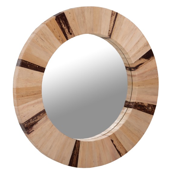 ΚΑΘΡΕΠΤΗΣ ΤΟΙΧΟΥ ΣΤΡΟΓΓΥΛΟΣ FB97837 ΠΛΑΙΣΙΟ ΙΝΕΣ ΦΟΙΝΙΚΑ ΦΥΣΙΚΟ ΧΡΩΜΑ Φ60x4εκ.