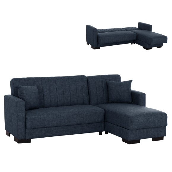 ΚΑΝΑΠΕΣ ΚΡΕΒΑΤΙ GHUFRAN ΓΩΝΙΑ ΑΝΑΣΤΡΕΨΙΜΗ ΜΠΛΕ FB93244.07 202x140x78Yεκ.