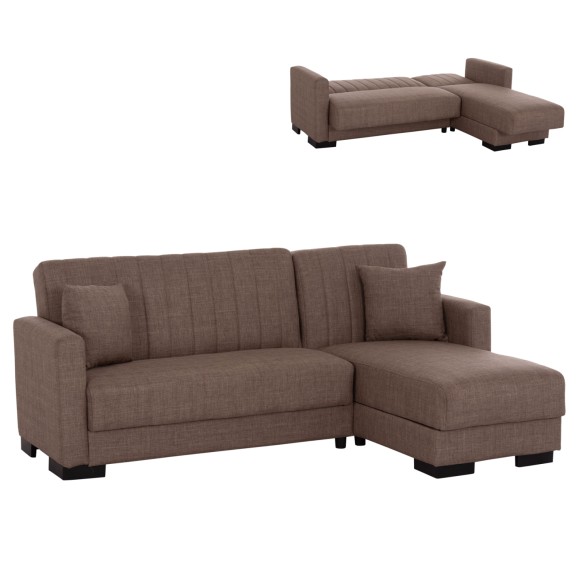 ΚΑΝΑΠΕΣ ΚΡΕΒΑΤΙ ΓΩΝΙΑ ΑΝΑΣΤΡΕΨΙΜΗ ΚΑΦΕ FB93244.02 202x140x78Yεκ.