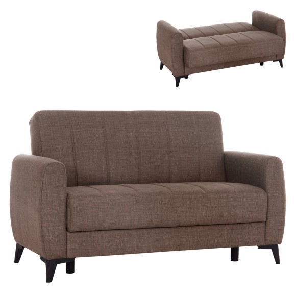 ΚΑΝΑΠΕΣ ΚΡΕΒΑΤΙ ΜΕ ΑΠΟΘ.ΧΩΡΟ ΔΙΘΕΣΙΟΣ FB93293.02 ΚΑΦΕ ΥΦΑΣΜΑ 144x75x84Υεκ.