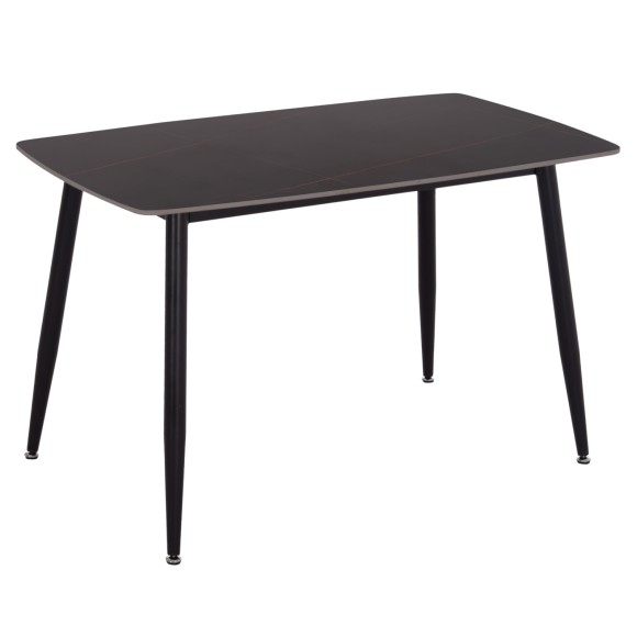 ΤΡΑΠΕΖΙ FB99854.02 ΚΕΡΑΜΙΚΟ TOP ΜΑΥΡΟ ΜΑΡΜΑΡΟ-ΜΑΥΡΟ ΜΕΤΑΛΛΟ 120x70x73Υεκ.