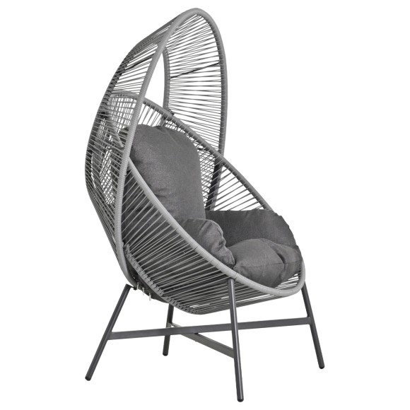 ΠΟΛΥΘΡΟΝΑ-ΦΩΛΙΑ FB96506.01 ΓΚΡΙ ΜΕΤΑΛΛΟ-P.E.RATTAN-ΜΑΞΙΛΑΡΙΑ 90x85x149Υεκ