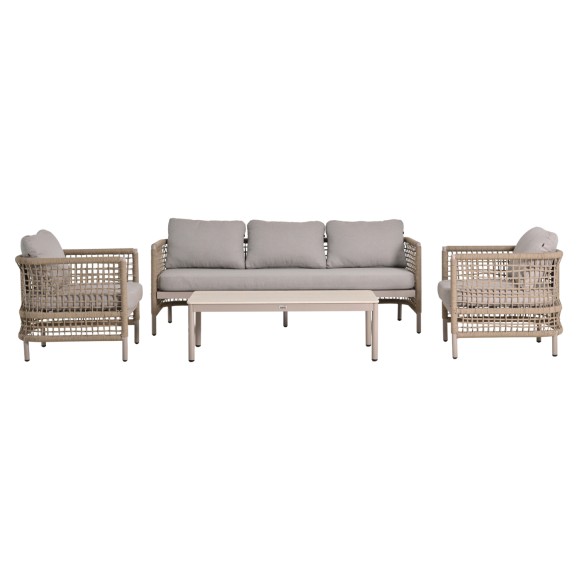 ΣΕΤ ΣΑΛΟΝΙ 4ΤΜΧ FB96251.02 ΑΛΟΥΜΙΝΙΟ & ΣΧΟΙΝΙ ΚΑΠΟΥΤΣΙΝΟ--ΜΑΞΙΛΑΡΙΑ ΣΕ ΜΠΕΖ