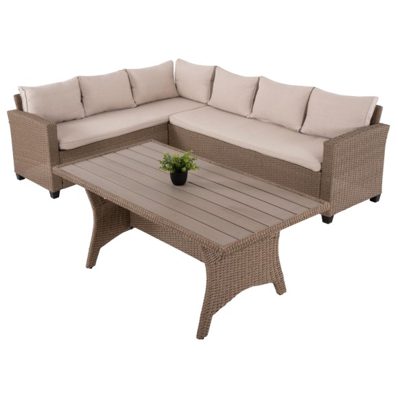 ΣΕΤ ΣΑΛΟΝΙ ΔΕΞΙΑ ΓΩΝΙΑ&ΤΡΑΠΕΖΙ FB96078.02 ΜΟΚΑ ΣΥΝΘ.RATTAN-ΜΑΞΙΛΑΡΙΑ-PS ΞΥΛΕΙΑ