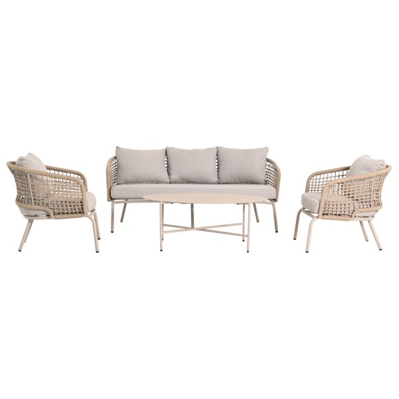 ΣΕΤ ΣΑΛΟΝΙ ΕΞ.ΧΩΡΟΥ 5Θ FB86508.02 ΑΛΟΥΜΙΝΙΟ-ΣΧΟΙΝΙ ΜΠΕΖ--ΜΑΞΙΛΑΡΙΑ ΓΚΡΙ