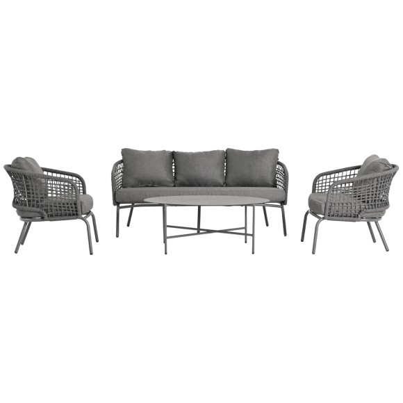 ΣΕΤ ΣΑΛΟΝΙ ΕΞ.ΧΩΡΟΥ 5Θ FB96508.01 ΑΛΟΥΜΙΝΙΟ-ΣΧΟΙΝΙ-ΜΑΞΙΛΑΡΙΑ-- ΓΚΡΙ