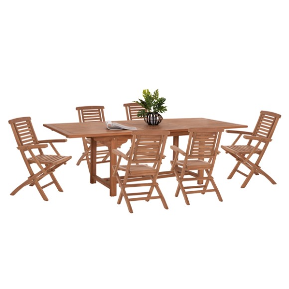 ΣΕΤ ΤΡΑΠΕΖΑΡΙΑΣ FB921288 ΤΡΑΠΕΖΙ & 6 ΠΟΛΥΘΡΟΝΕΣ ΠΤΥΣΣΟΜΕΝΕΣ-ΤΕΑΚ